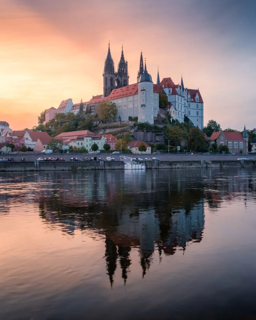 Albrechtsburg Castle and the Gothic cathedral in meissen